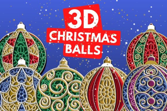 3D Christmas Toys SVG Bundle