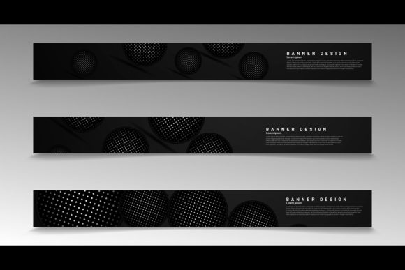 3D Dark Circle Pattern. Vector Banner: A Versatile Asset for Modern Design Projects