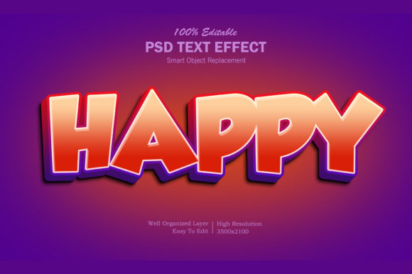 3D Happy Text Effect: When Lighthearted Depth Enhances Communication