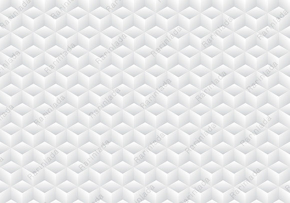 3D White Gradient Cube Geometric Pattern