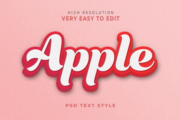 Apple 3D Text Style Effect PSD: A Practical Resource for Clean, High-Fidelity Typography