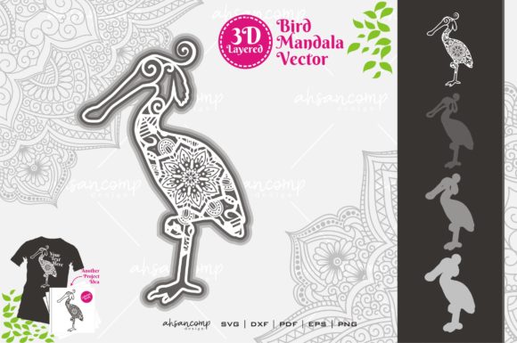 Bird Mandala 3D Layered 15: A Thoughtful Fusion of Nature, Geometry, and Dimensional Craft