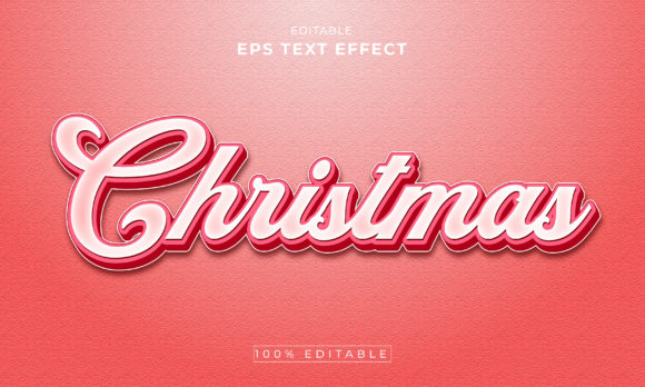 Christmas 3D Editable Text Effect