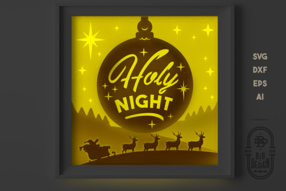 Christmas SVG 3D Scene Holy Night SVG: Bringing Depth and Reverence to Digital Holiday Design
