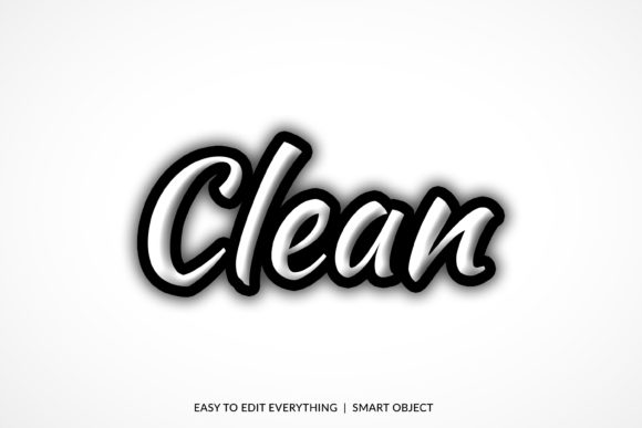 Clean 3D Chalk Style Text Effect
