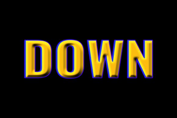 Down 3D Style Text Effect