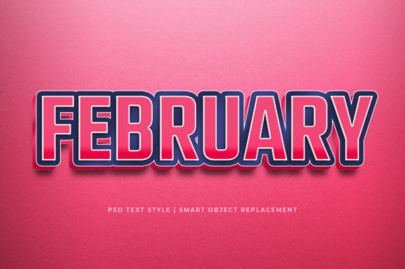 February 3D Text Effect Mockup: A Practical Tool for Visual Communication and Brand Consistency
