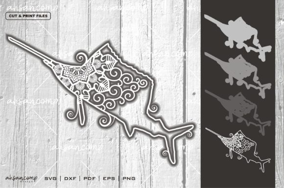 Fish Mandala Vector 3D Layered 3