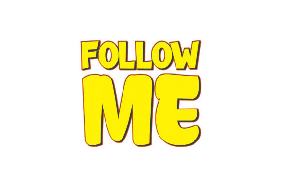 FOLLOW ME 3D Text Effect Vector