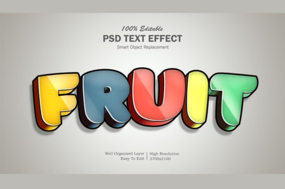 Fruit Editable PSD 3D Text Effect: A Practical Asset for Visual Communication