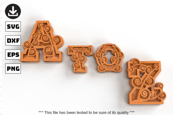 Full 3D Alphabet for Decoration
