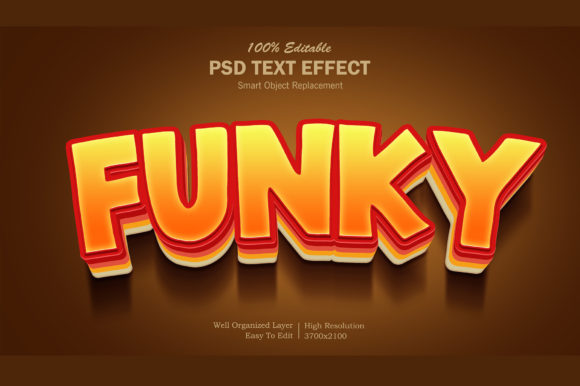 Funky Editable PSD 3D Text Effect: Design Flexibility That Stays True to Your Vision