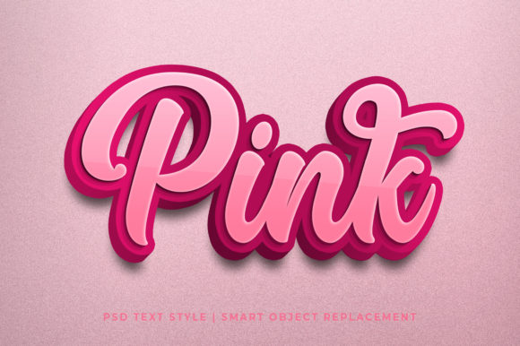 Pink 3D Text Effect Mockup: Where Design Precision Meets Visual Impact