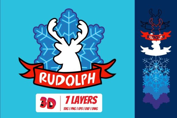 Rudolph 3D Layered SVG Cut File: A Versatile Digital Craft Resource for Multidisciplinary Creation