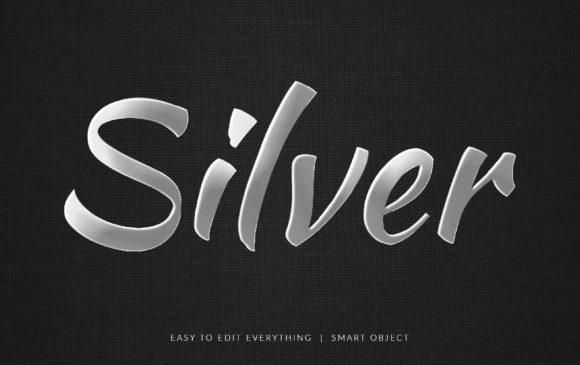 Silver 3D Nice Dynamic Style Text Effect