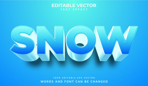 Snow 3D Text Effect