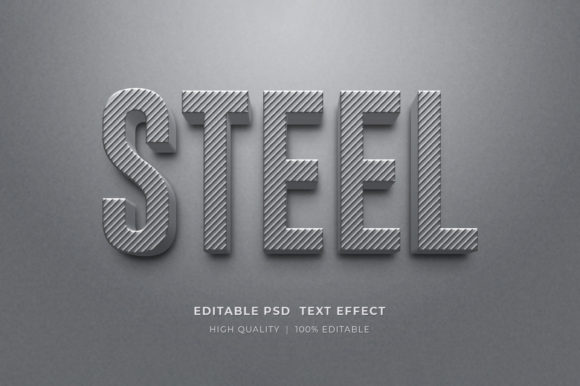 Steel Editable 3D Text Style Effect: A Practical Tool for Visual Communication and Brand Consistency