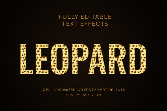 Text Effect - Leopard Editable 3D Text