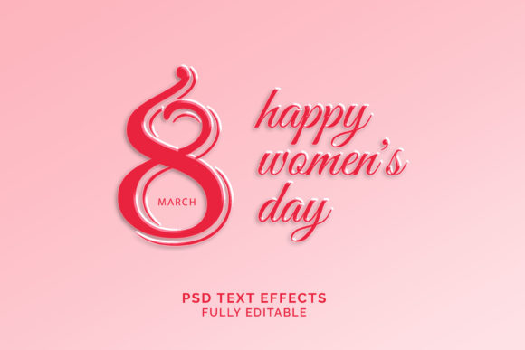 Women’s Day 3D Text Effect: Elevate Your Celebratory Design with Depth and Meaning